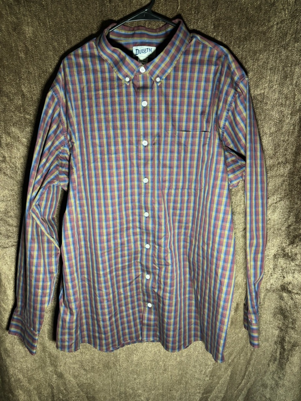 Duluth Trading Co Multicolor Plaid Button-Down Shirt